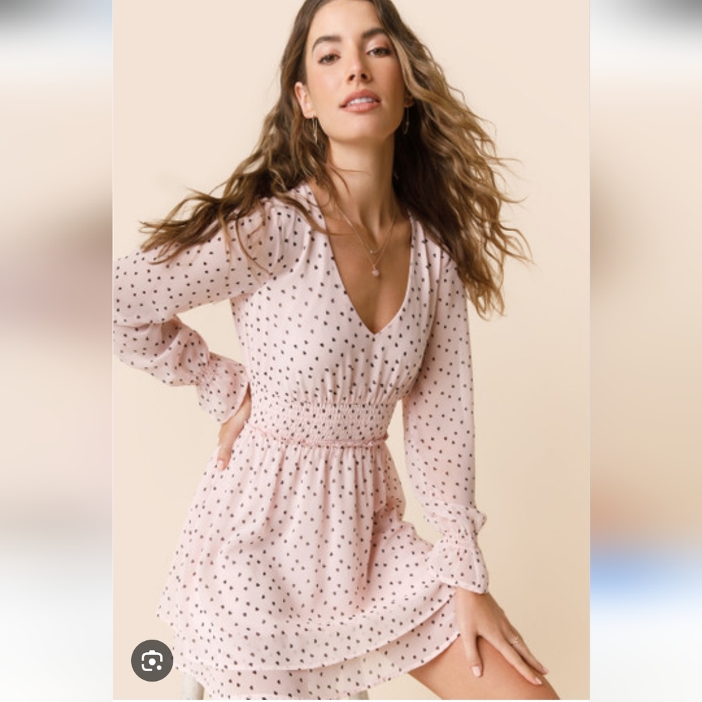 Mi Ami Francesca's Pink Heart Dress Size Medium Dress